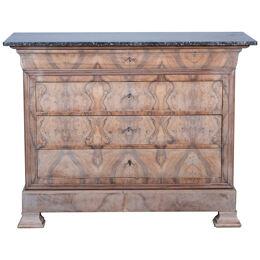 19th Century French Louis Philippe Bleached Walnut Commode