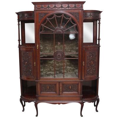 19th Century mahogany display cabinet