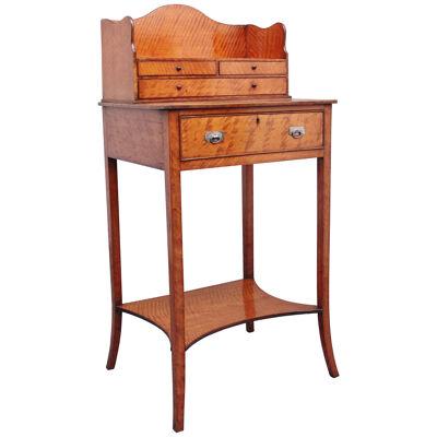 19th Century  satinwood ladies writing table in the Sheraton style
