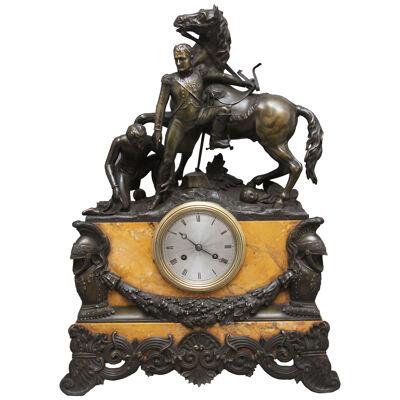 Fabulous quality early 19th Century marble and bronze mantle clock