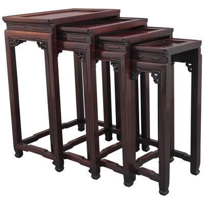 19th Century Chinese nest of four tables