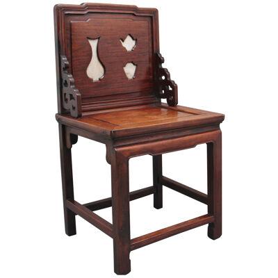 19th Century Chinese hongmu hardwood occasional chair
