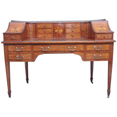 19th Century satinwood and inlaid Carlton house desk