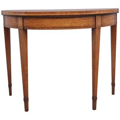 Early 20th Century satinwood card table