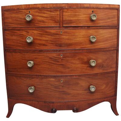 Early 19th Century mahogany bowfront chest of drawers