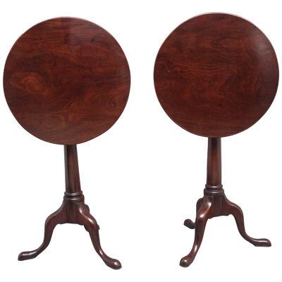 Pair of 18th Century mahogany lamp tables