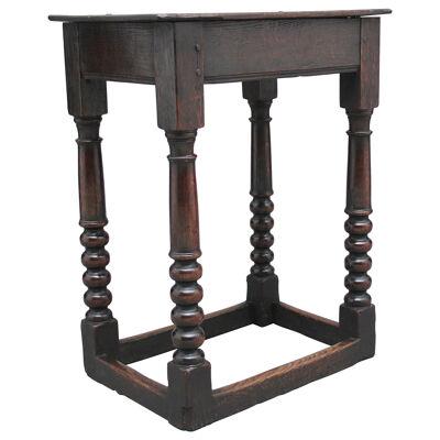 Early 18th Century oak joint stool
