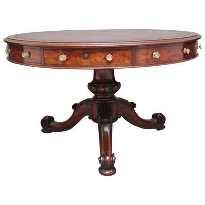 Superb quality 19th Century mahogany drum table