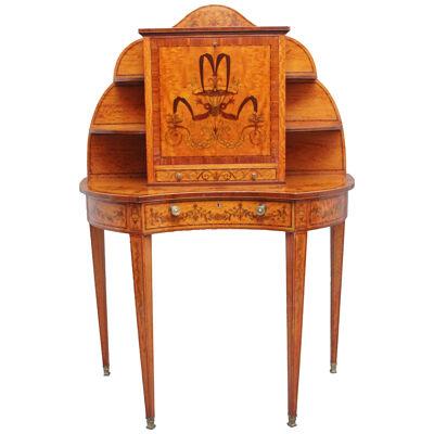 19th Century Sheraton revival satinwood writing desk