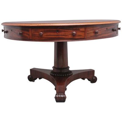 Early 19th Century mahogany drum table