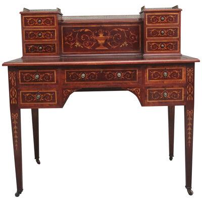 19th Century mahogany inlaid writing desk