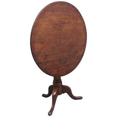 18th Century antique oak tripod table