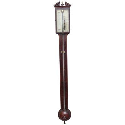 Early 19th Century mahogany stick barometer 
