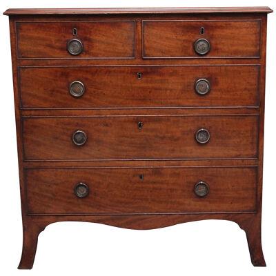 Early 19th Century antique mahogany chest of drawers