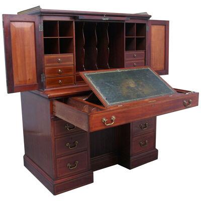 Superb quality 19th Century mahogany secretaire desk cabinet