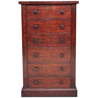 19th Century mahogany Wellington chest