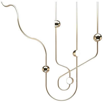 Dia Contemporary LED Chandelier Config 2, Solid Brass, Handmade/finished, Art