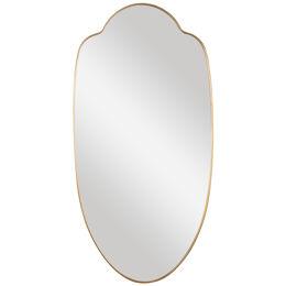 Urban oval brass mirror