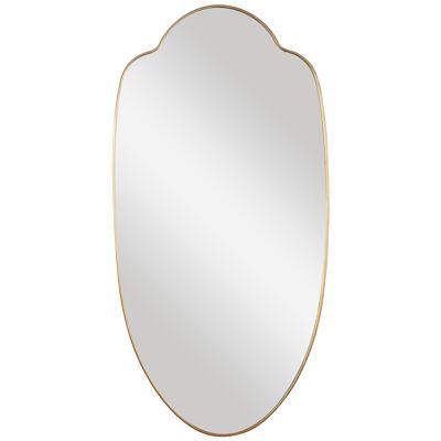 Urban oval brass mirror