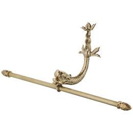 Zante brass double towel holder with dolphin