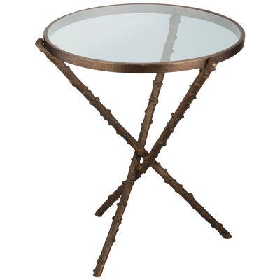 Rosa canina brass round side table