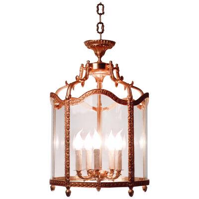 Castle hanging lantern with curved glass