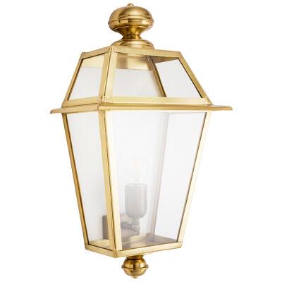 Eden florentine brass wall light lantern