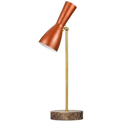 Wormhole orange brass table lamp