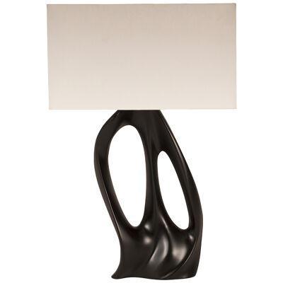 Ana table lamp Black lacquer and Ivory Silk Shade