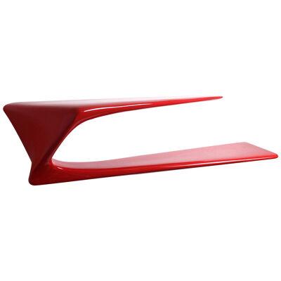 Flux Modern Wall mounted Shelf red color Laquer