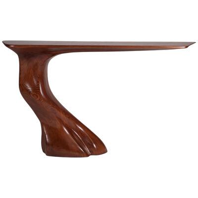 Amorph Frolic wall mounted console table in Walnut stain on Ash wood