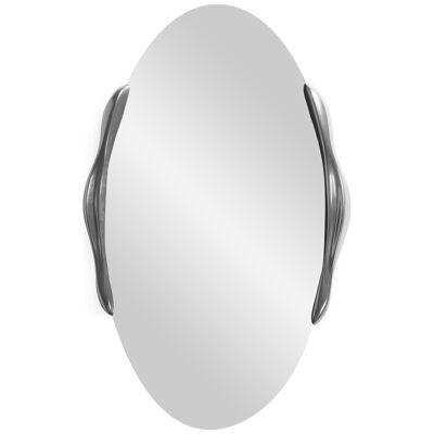 Amorph Ovate Modern Mirror in Stainless Steel Finish