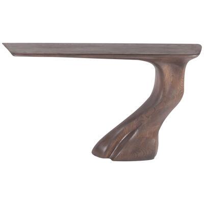 Amorph Frolic wall mounted modern Console Table, Smoke stain in Ash wood