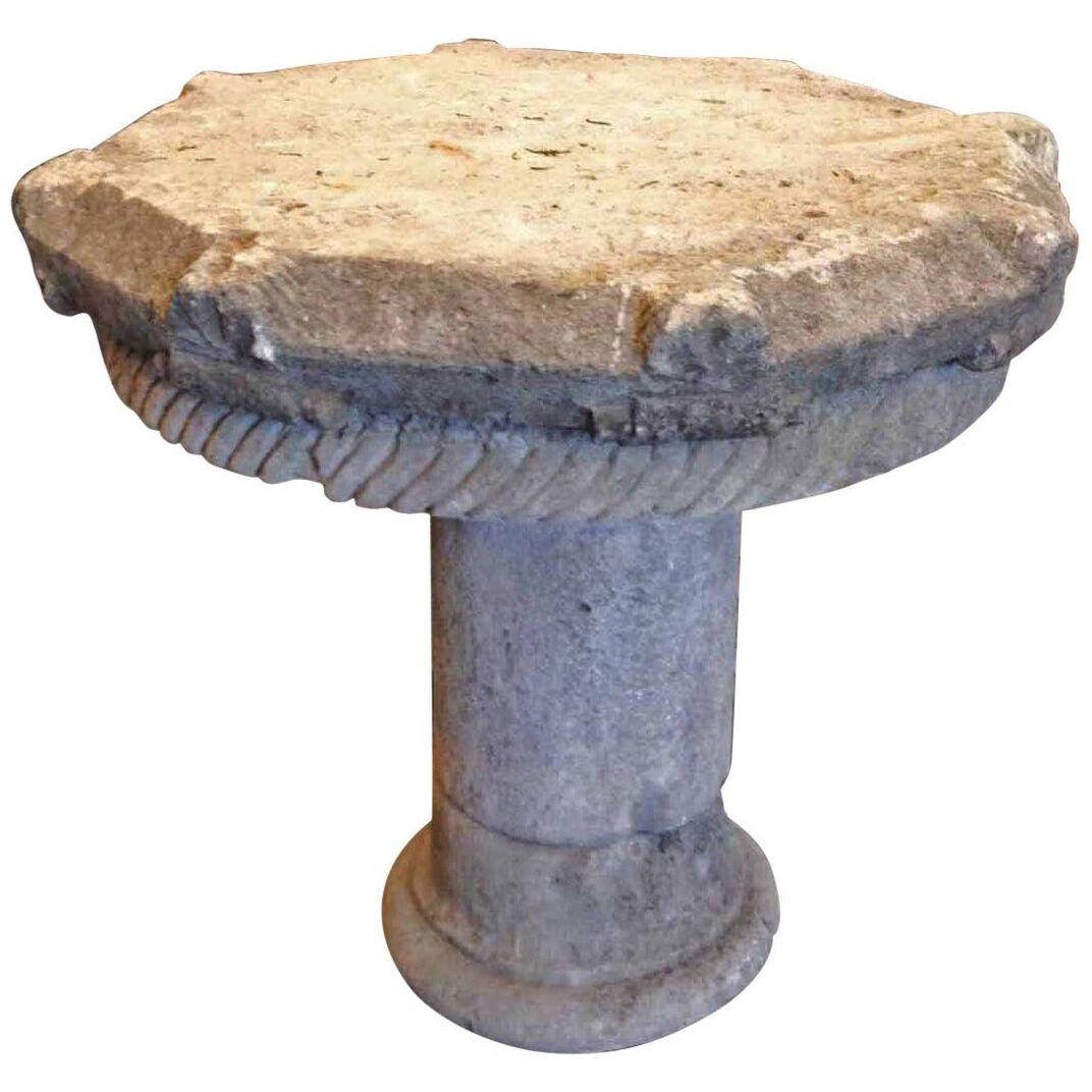Mid 15th Century French Limestone Garden Table