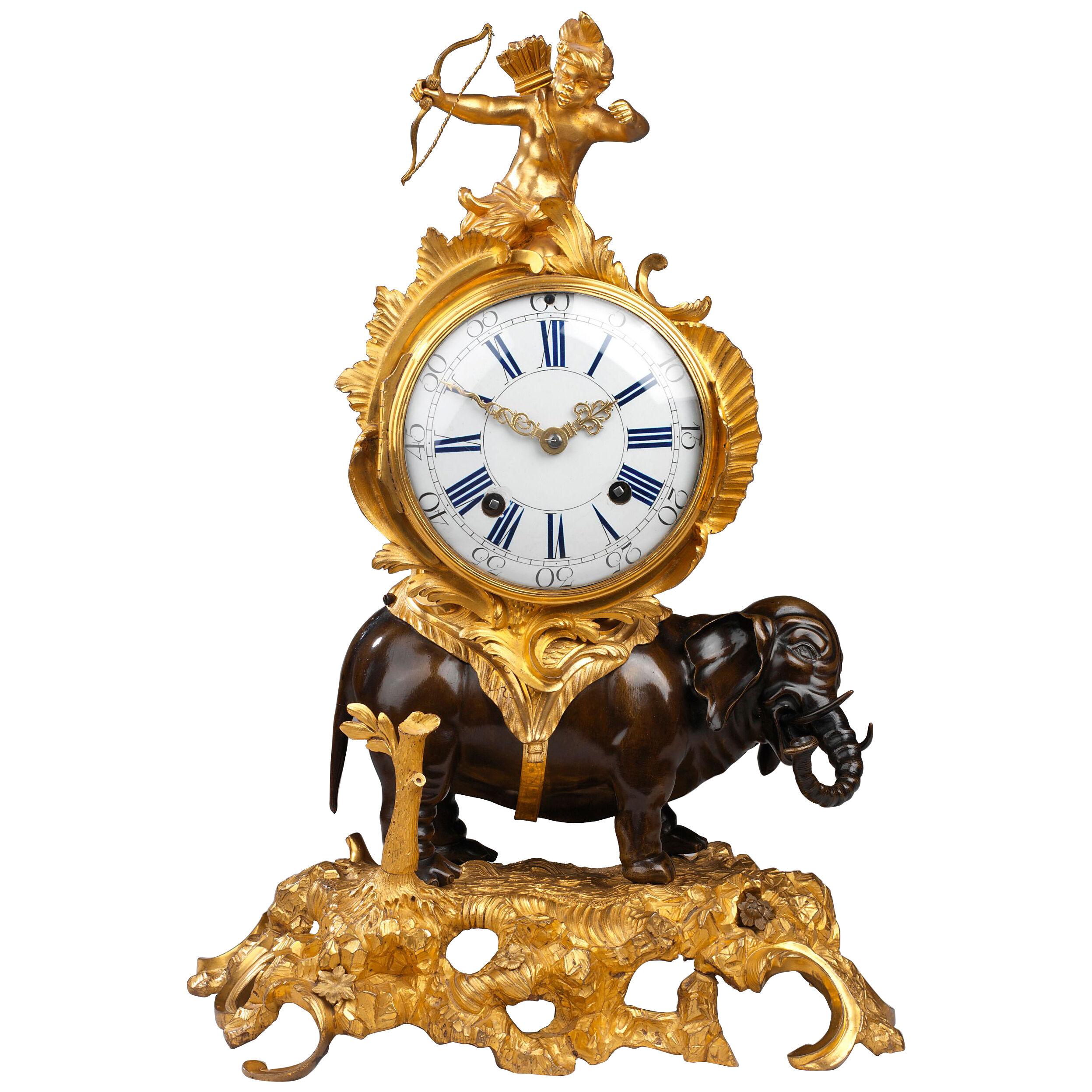 A Louis XV Elephant Clock, by Le Foré Paris
