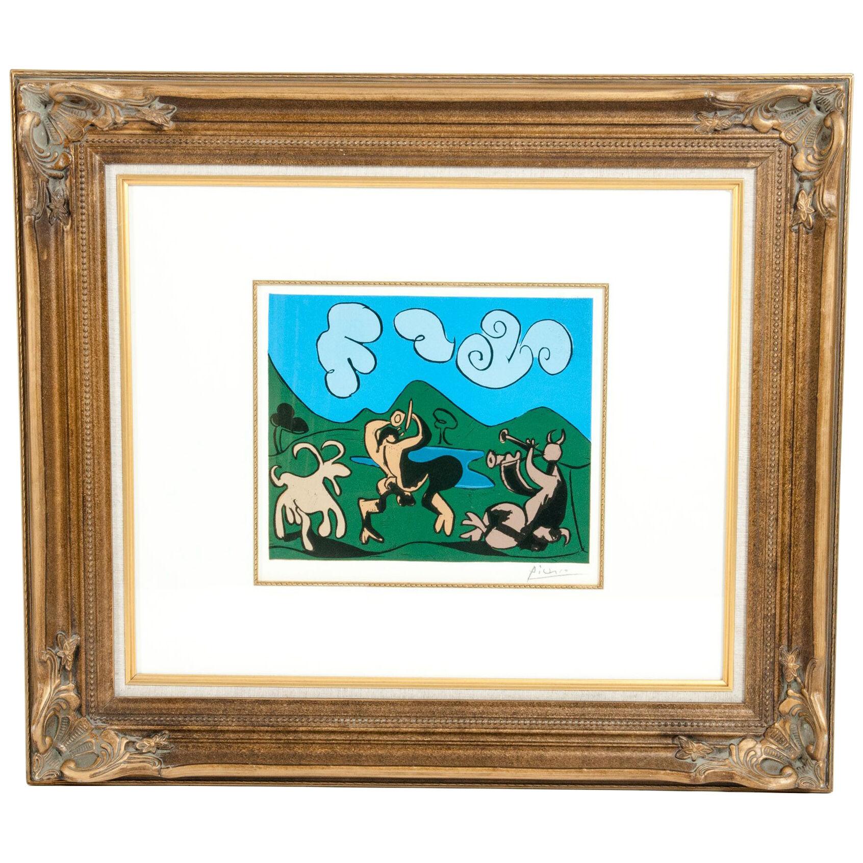 Pablo Picasso " Dancing Animals" Linocut