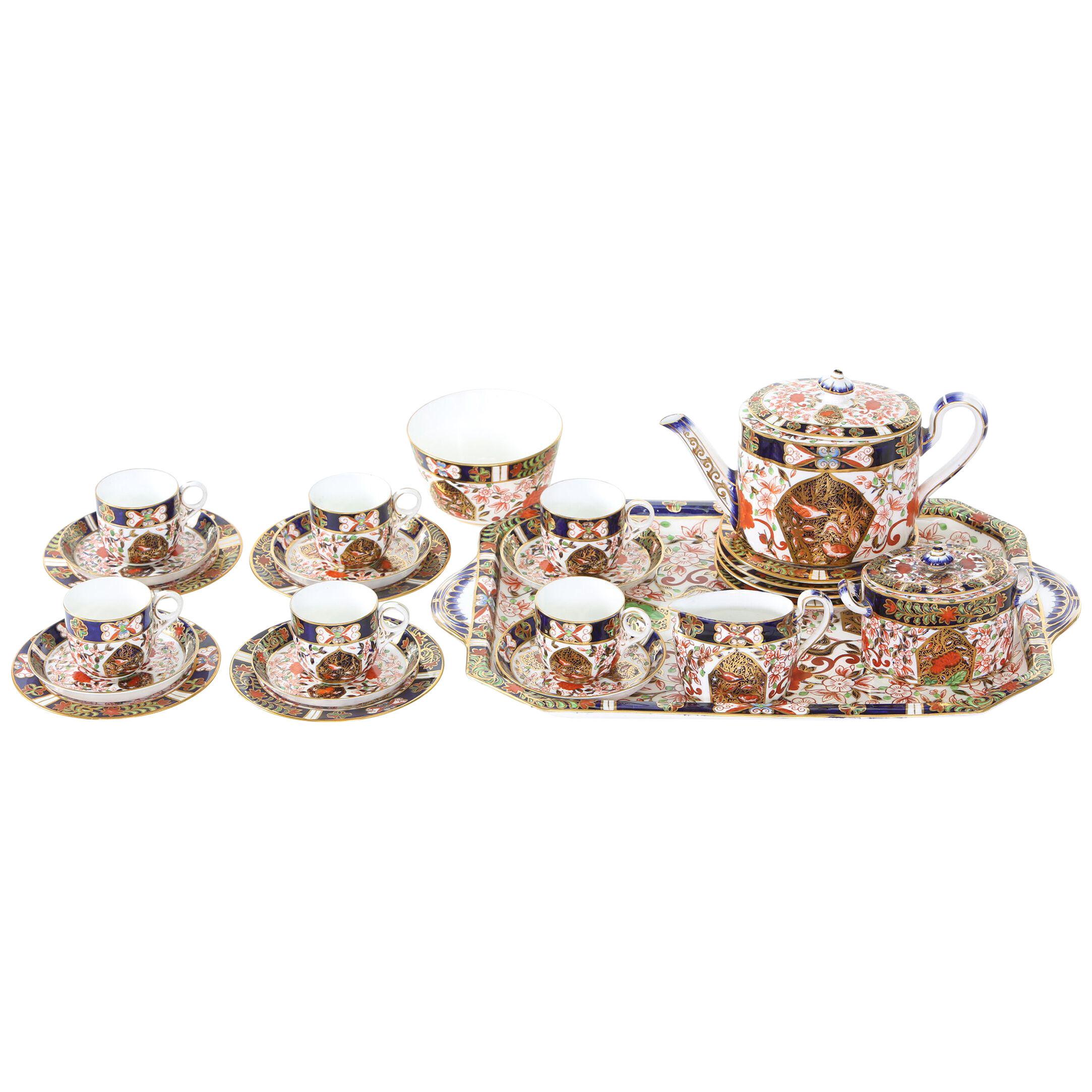 19th Century English Crown Derby Service For Ten People