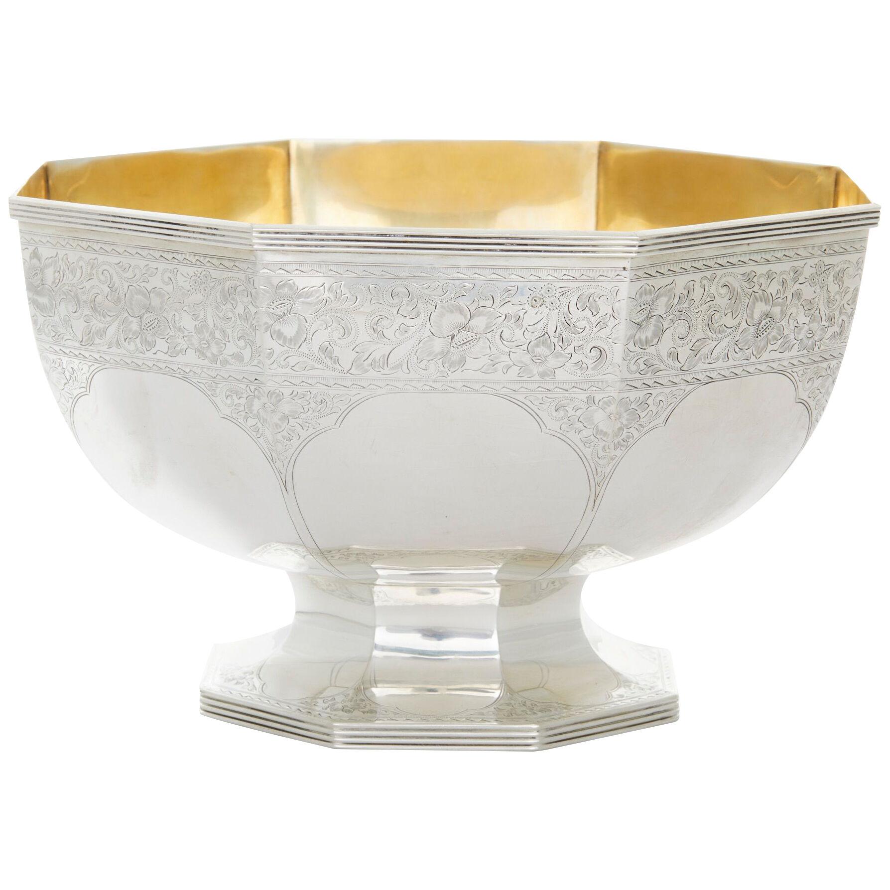 Sterling Silver / Gilt Barware / Centerpiece Bowl