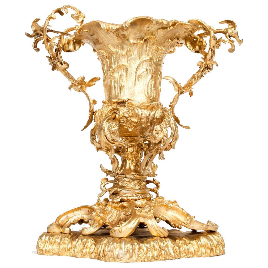 Antique French Empire Gilded Bronze Decorative Centrepiece