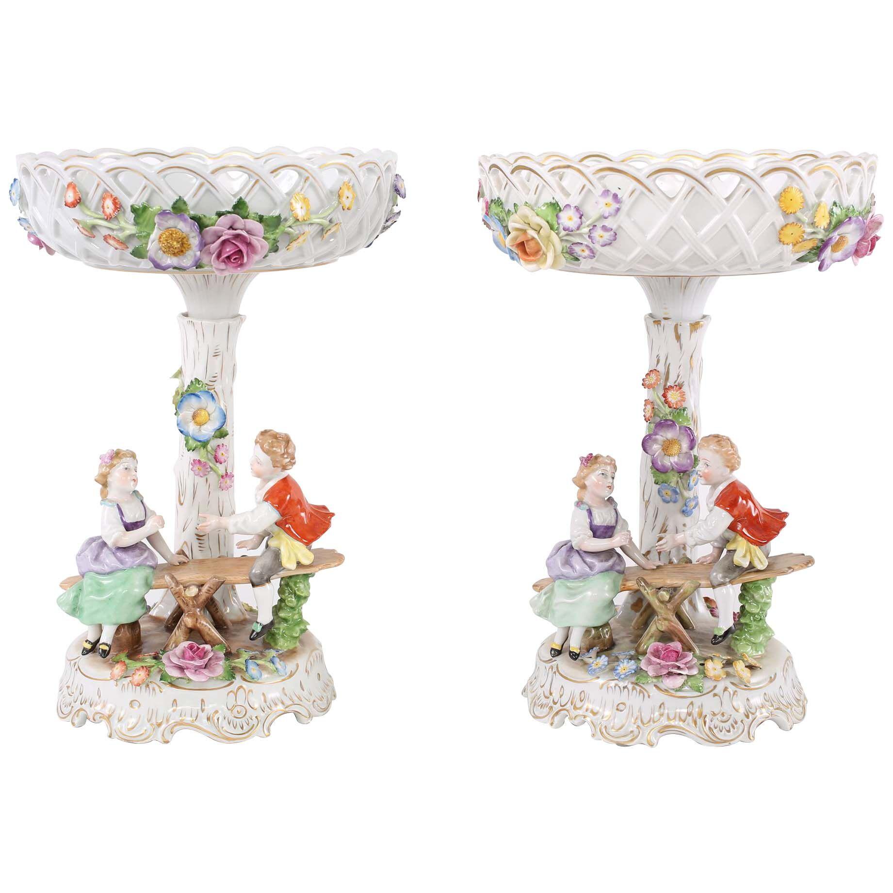 Early 20th Century German Porcelain Decorative Pieces
