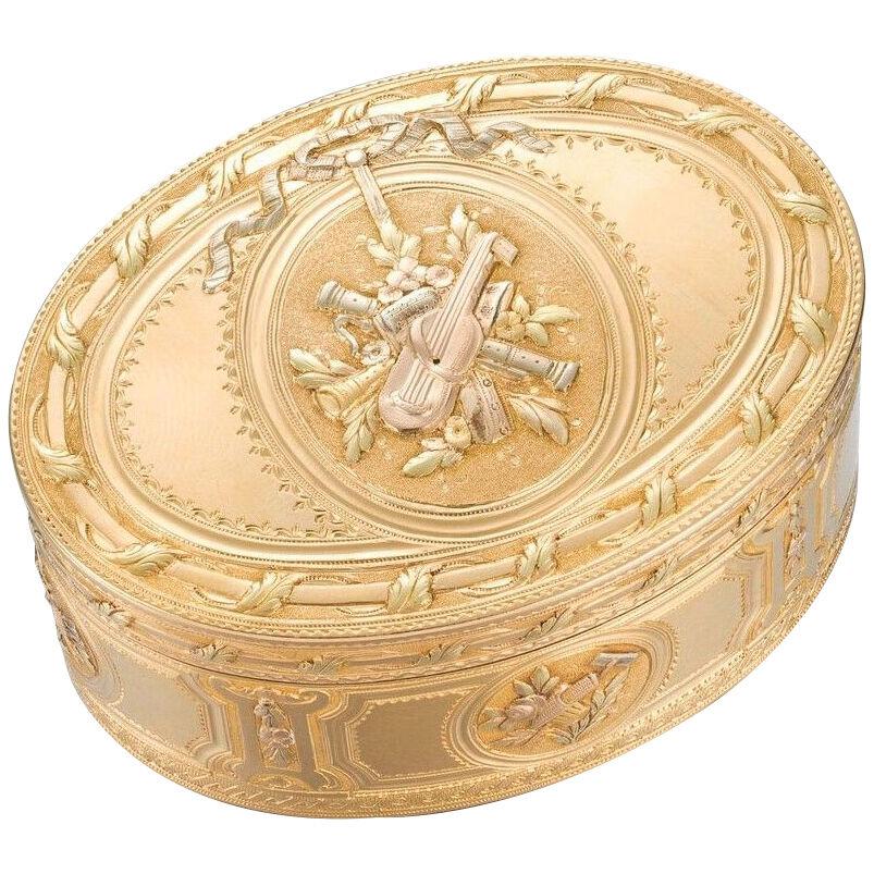 A French Three Colour Gold Box