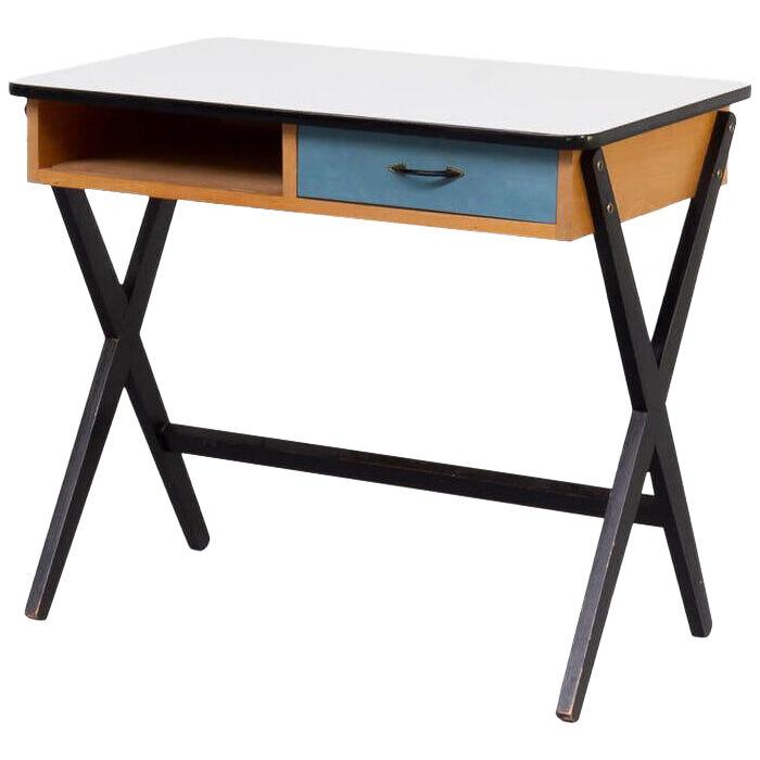 50s Coen de Vries Wooden Writing Desk for Devo