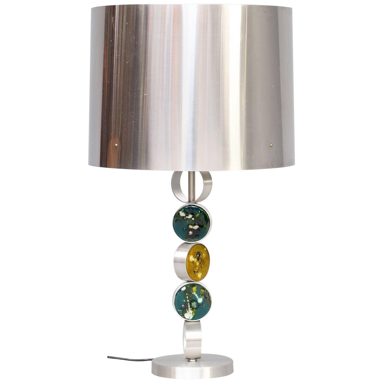 70s Nanny Still D-2095 metal and glass table lamp for Raak Amsterdam