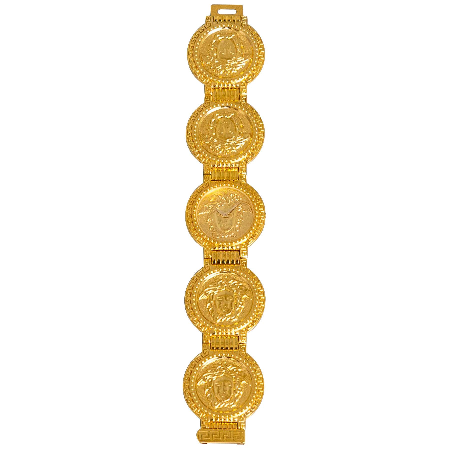 Gianni Versace medusa gold plated bracelet watch