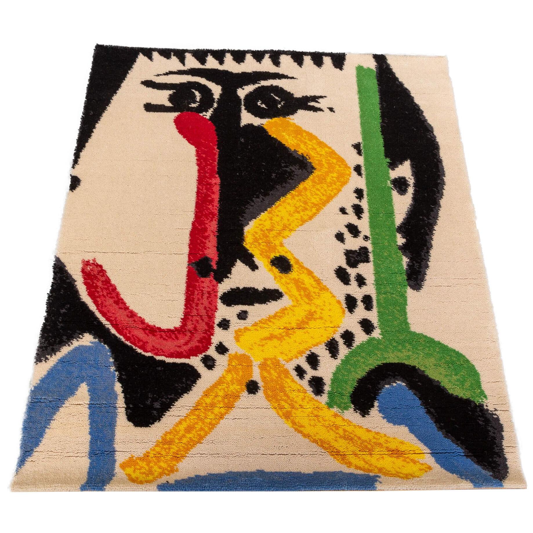 90s Wall /floor carpet Picasso Tête d’Homme’ for Desso – Art Collection Carpets