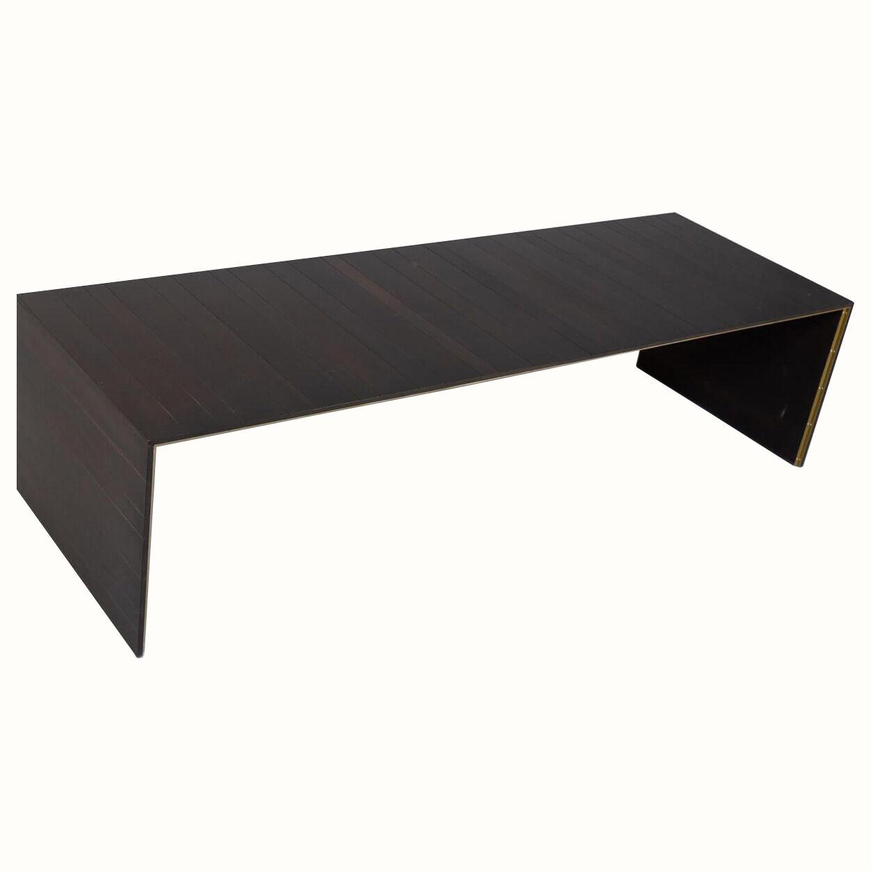 00s Henk Vos ‘black kabbes’ 300cm dining table for Linteloo