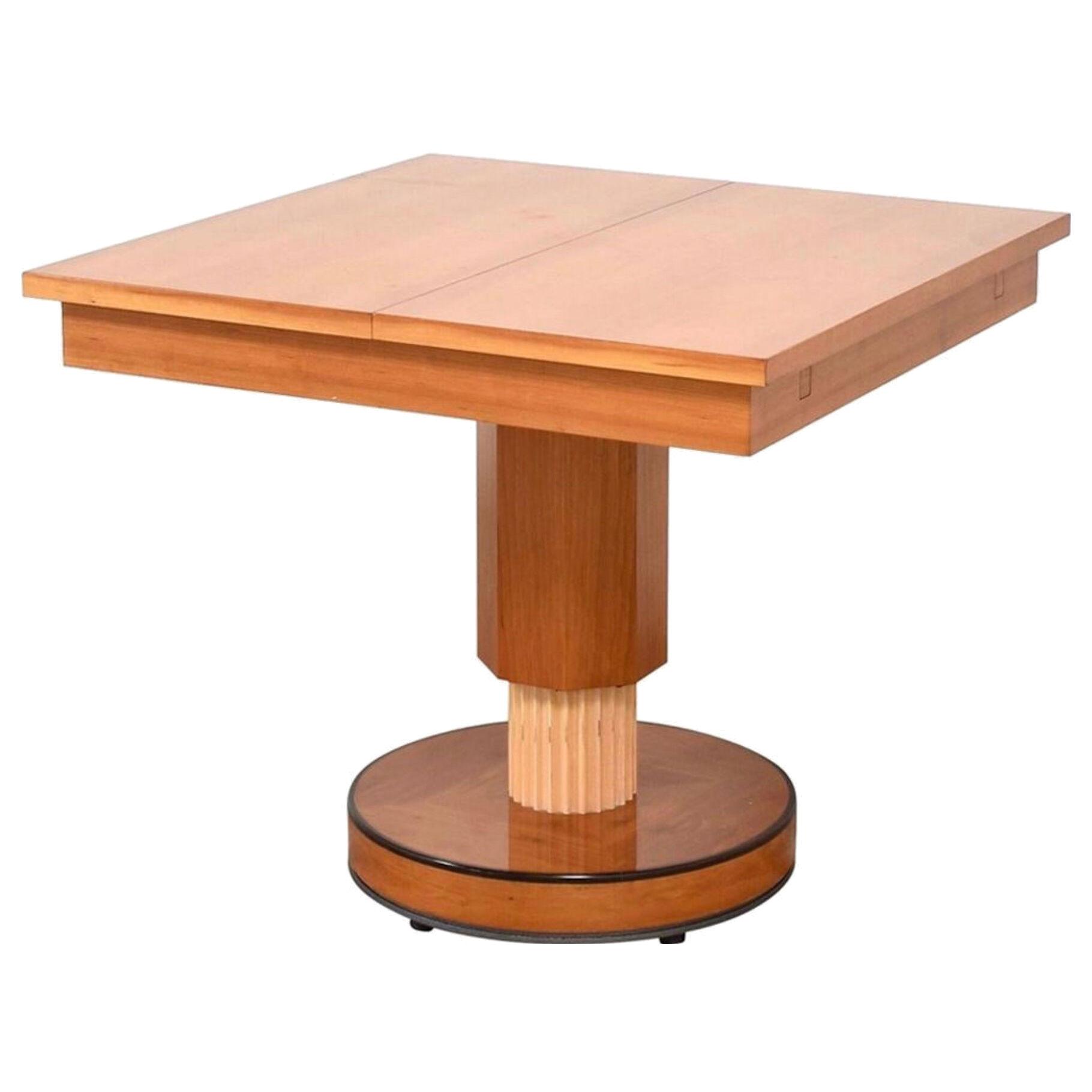 Massimo Scolari for Giorgetti S.p.A. Extendable Ur Table, Fluted Pedestal Base