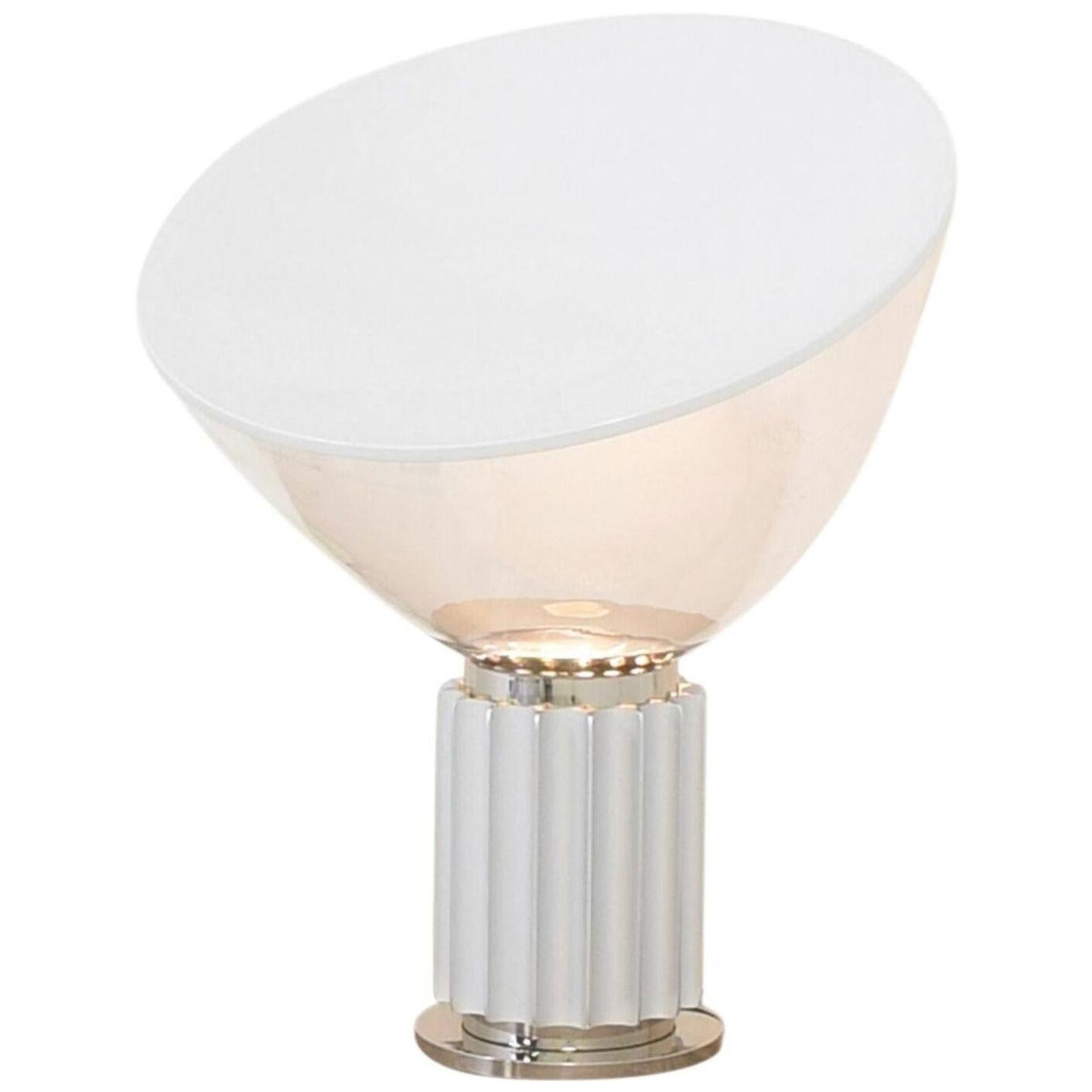 Achille Castiglioni for Flos Italian Modern 'Taccia' Table Lamp, Large, Silver