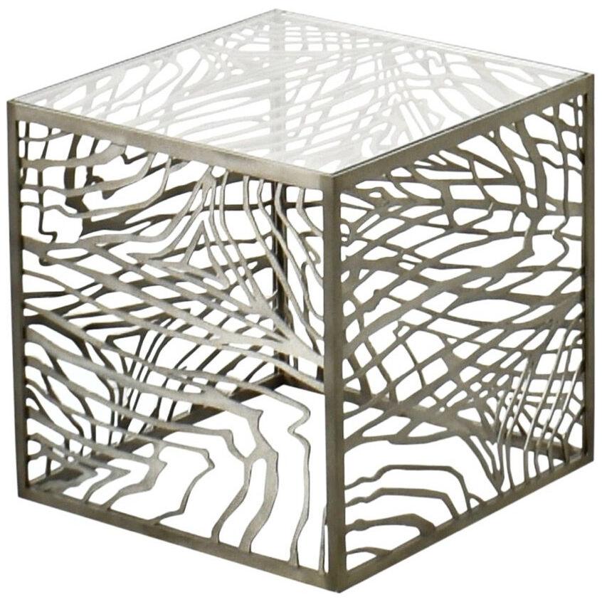 Jean-Louis Deniot Aged Silver Agate Side Table, Baker Furniture Co., circa 2013
