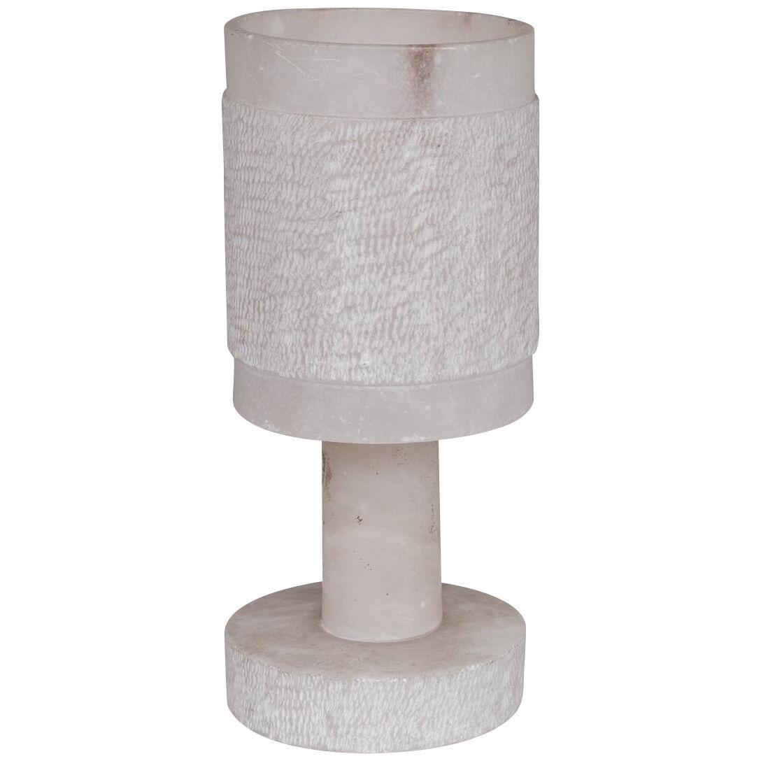 Alabaster French Mid-Century Table Lamp (4/7)